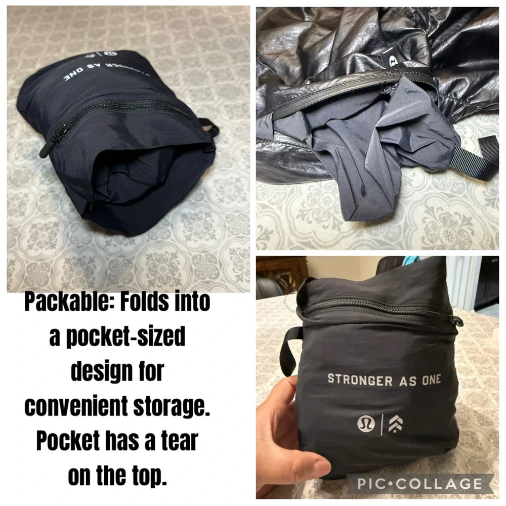 Lululemon Stronger as One Jacket *lululemon X Barrys Matte Black Foil Size 2